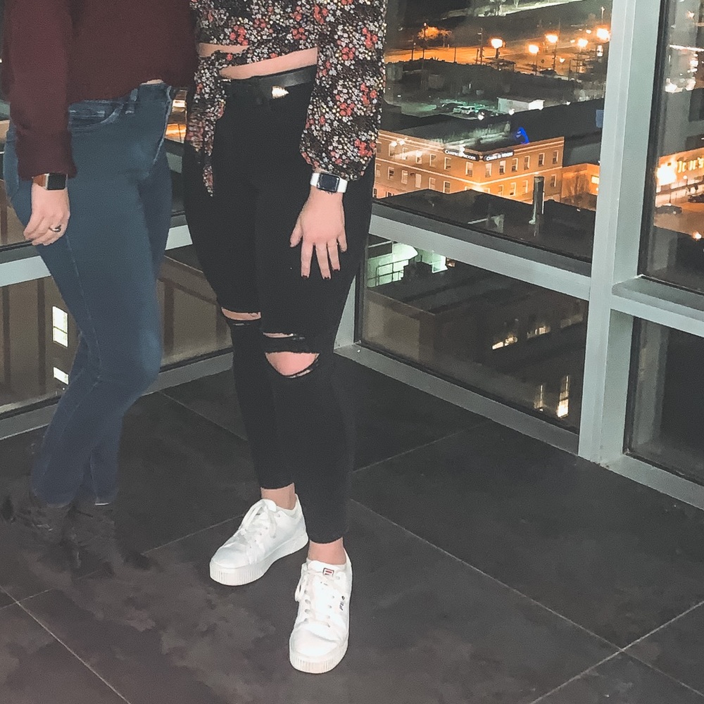 AE black skinny jeans
